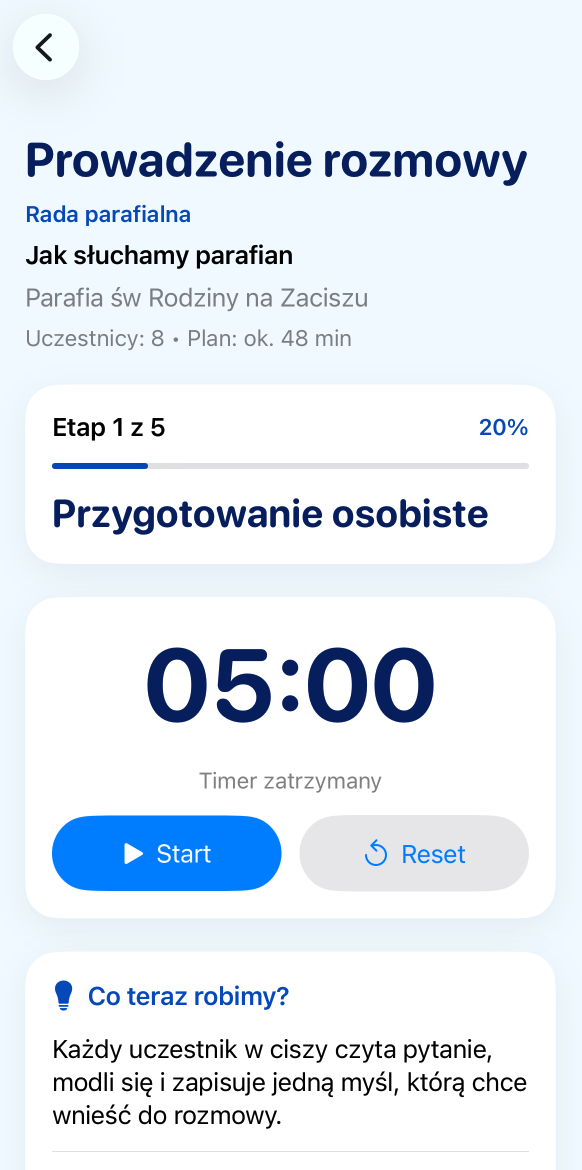 Prowadzenie kolejnego etapu rozmowy